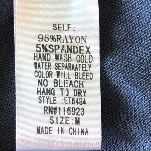 Easel Blue Ombre Dress Sleeveless Fringe Hem Size Medium - Picture 5 of 7